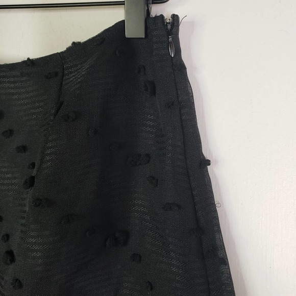 NEW Entro True To You‎ Skirt M Black Swiss Dot Ruffle Hem NWT - Picture 3 of 9